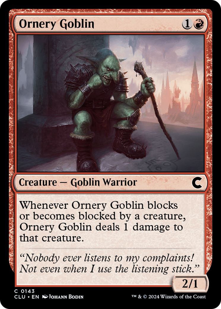 Image of Ornery Goblin [Ravnica: Clue Edition]