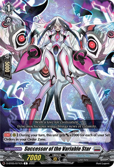 Image of Successor of the Variable Star (D-BT05/071EN) [Triumphant Return of the Brave Heroes]