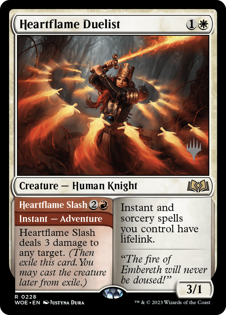 Image of Heartflame Duelist // Heatflame Duelist (Promo Pack) [Wilds of Eldraine Promos]