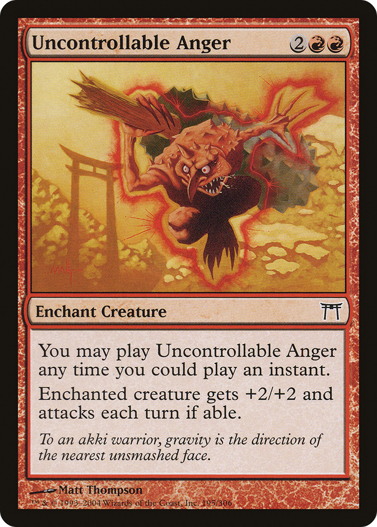 Image of Uncontrollable Anger [Champions of Kamigawa]