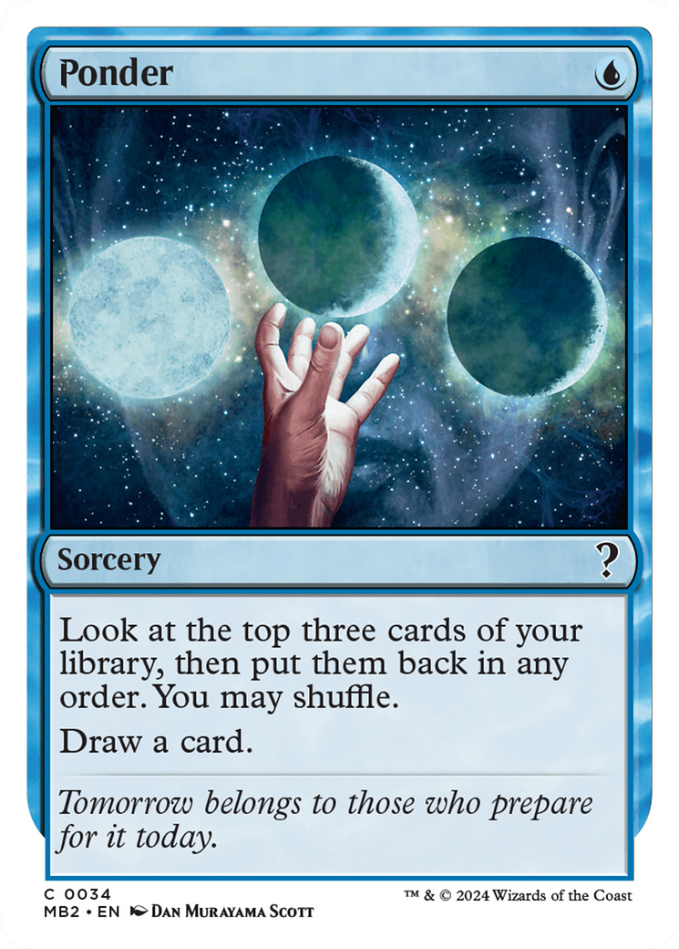 Image of Ponder (White Border) [Mystery Booster 2]