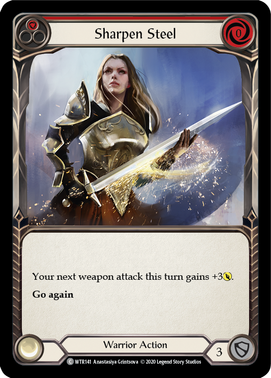 Image of Sharpen Steel (Red) [U-WTR141] (Welcome to Rathe Unlimited)  Unlimited Rainbow Foil