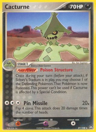 Image of Cacturne (27/108) (Stamped) [EX: Power Keepers]
