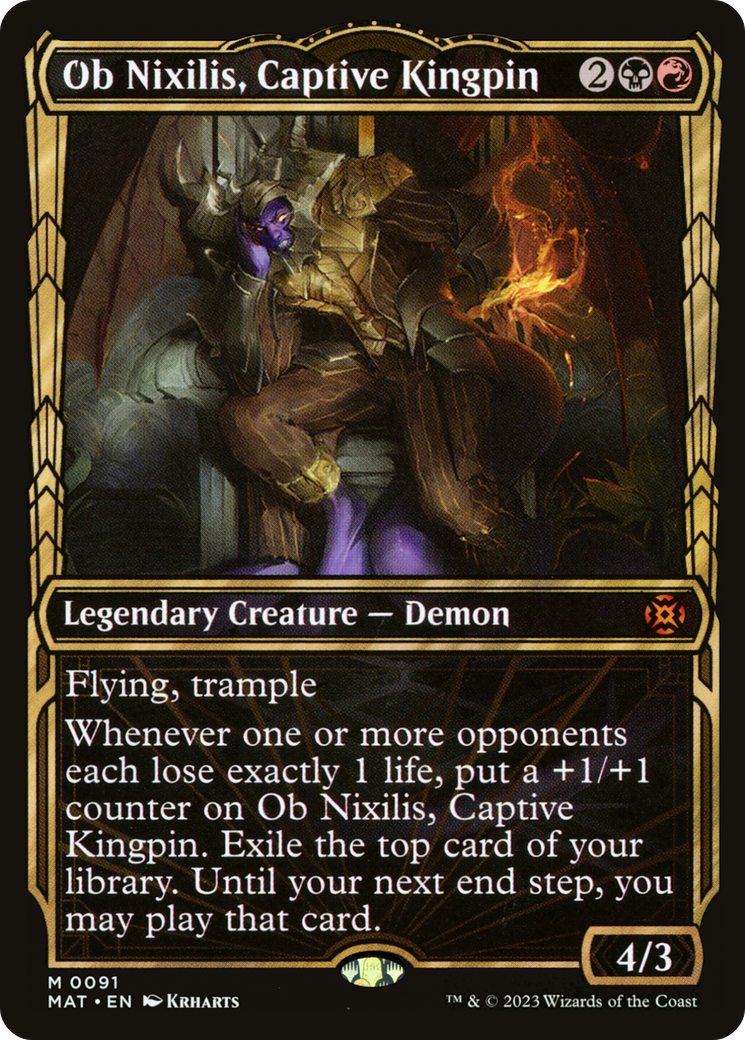 Image of Ob Nixilis, Captive Kingpin (Showcase) [March of the Machine: The Aftermath]