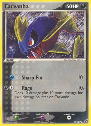 Image of Carvanha (56/107) (Stamped) [EX: Deoxys]