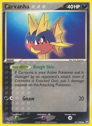 Image of Carvanha (47/108) (Stamped) [EX: Power Keepers]