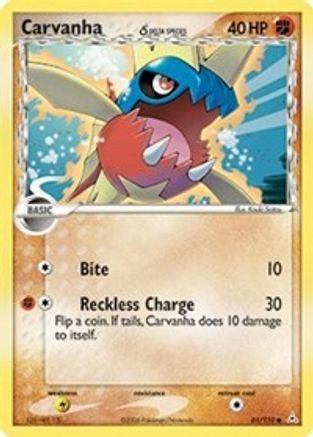Image of Carvanha (61/110) (Delta Species) (Stamped) [EX: Holon Phantoms]