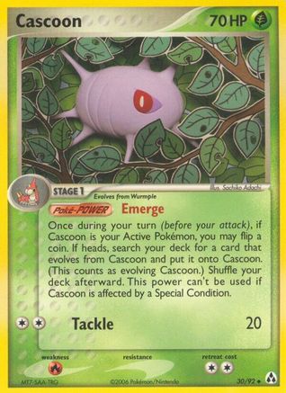 Image of Cascoon (30/92) (Stamped) [EX: Legend Maker]