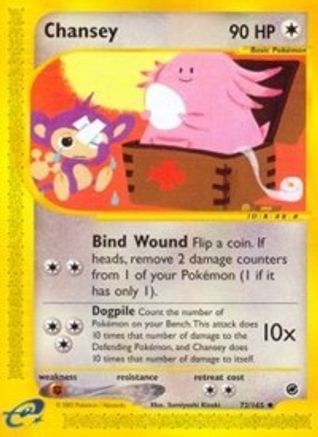 Image of Chansey (72/165) [Expedition: Base Set]