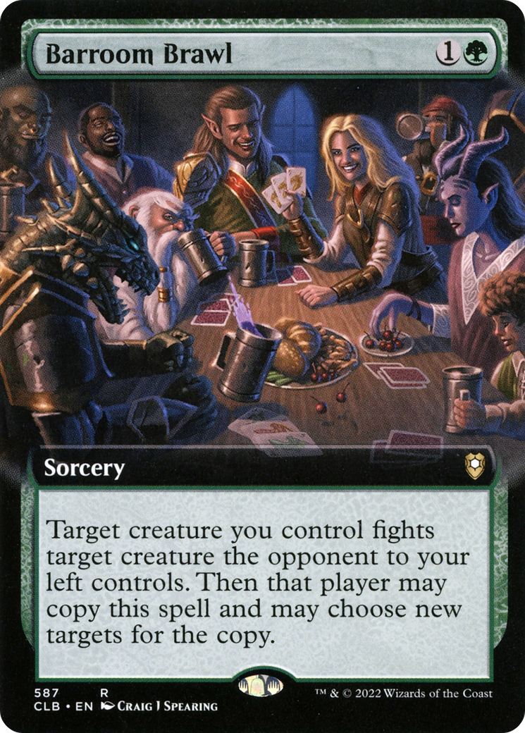 Image of Barroom Brawl (Extended Art) [Commander Legends: Battle for Baldur's Gate]