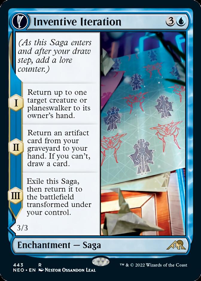 Image of Inventive Iteration // Living Breakthrough (Extended Art) [Kamigawa: Neon Dynasty]