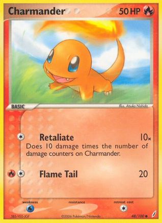 Image of Charmander (48/100) (Stamped) [EX: Crystal Guardians]