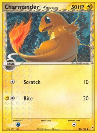 Image of Charmander (49/100) (Delta Species) (Stamped) [EX: Crystal Guardians]