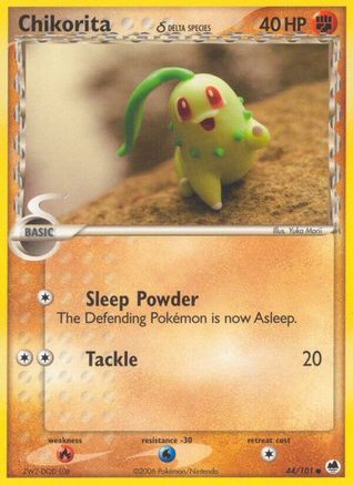 Image of Chikorita (44/101) (Delta Species) (Stamped) [EX: Dragon Frontiers]