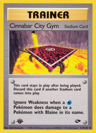 Image of Cinnabar City Gym (113/132) [Gym Challenge 1st Edition]