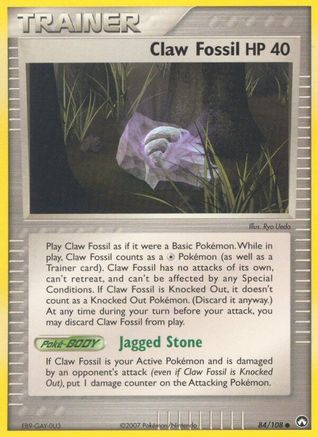 Image of Claw Fossil (84/108) (Stamped) [EX: Power Keepers]
