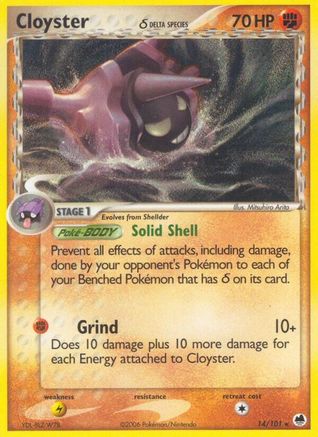 Image of Cloyster (14/101) (Delta Species) (Stamped) [EX: Dragon Frontiers]