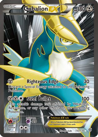 Image of Cobalion EX (133/135) [Black & White: Plasma Storm]