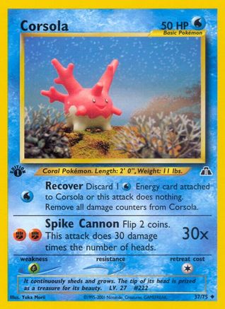 Image of Corsola (37/75) [Neo Discovery 1st Edition]