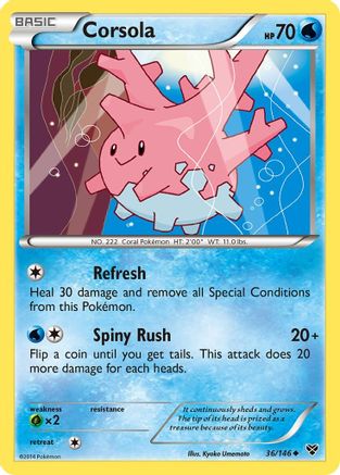 Image of Corsola (36/146) [XY: Base Set]