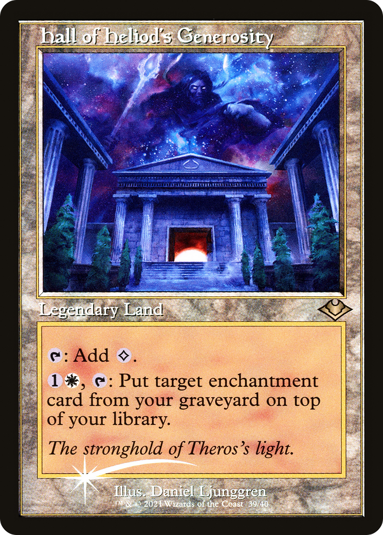 Image of Hall of Heliod's Generosity (Retro Frame) (MH1-039) - Modern Horizons 1 Timeshifts Etched Foil