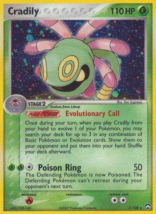 Image of Cradily (7/108) [EX: Power Keepers]