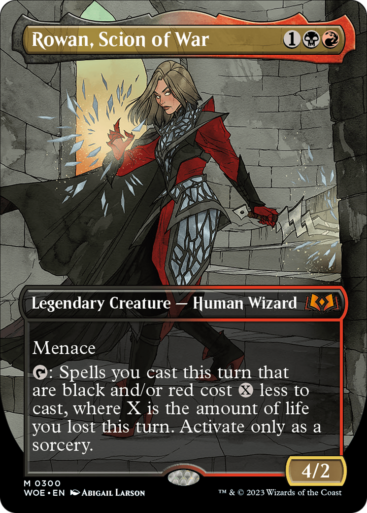 Image of Rowan, Scion of War (Borderless Alternate Art) [Wilds of Eldraine]