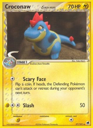 Image of Croconaw (27/101) (Delta Species) (Stamped) [EX: Dragon Frontiers]