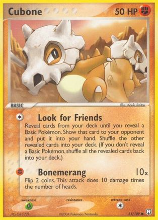 Image of Cubone (51/109) (Stamped) [EX: Team Rocket Returns]