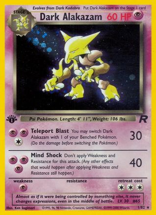 Image of Dark Alakazam (1/82) [Team Rocket 1st Edition]