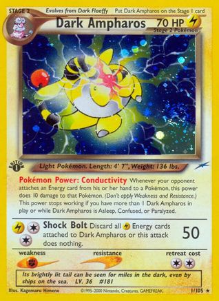 Image of Dark Ampharos (1/105) [Neo Destiny 1st Edition]