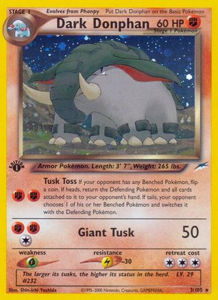 Image of Dark Donphan (3/105) [Neo Destiny 1st Edition]
