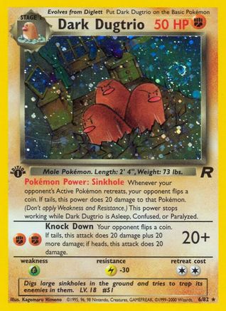 Image of Dark Dugtrio (6/82) [Team Rocket 1st Edition]