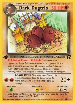 Image of Dark Dugtrio (23/82) [Team Rocket 1st Edition]