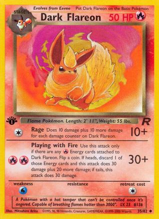 Image of Dark Flareon (35/82) [Team Rocket 1st Edition]