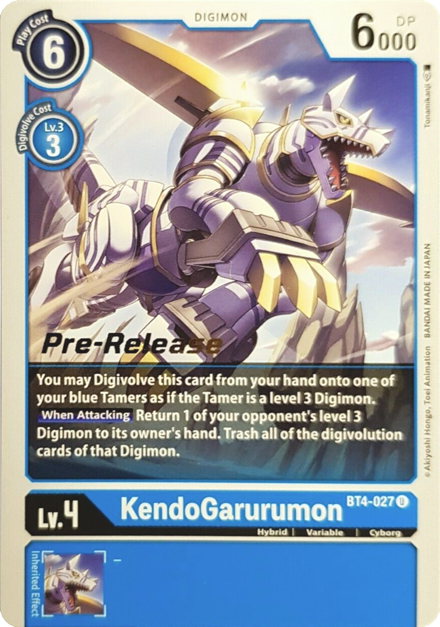 Image of KendoGarurumon [BT4-027] [Great Legend Pre-Release Promos]
