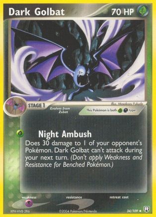 Image of Dark Golbat (34/109) (Stamped) [EX: Team Rocket Returns]