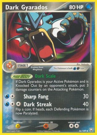 Image of Dark Gyarados (36/109) (Stamped) [EX: Team Rocket Returns]