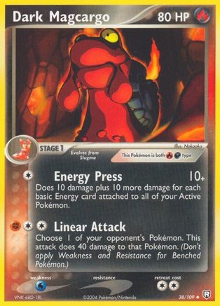 Image of Dark Magcargo (38/109) (Stamped) [EX: Team Rocket Returns]