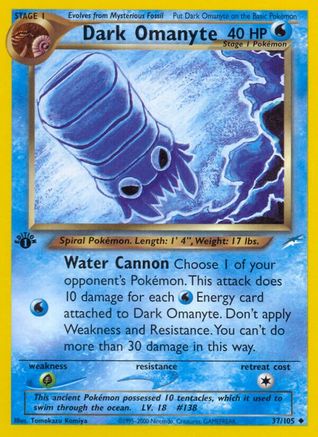 Image of Dark Omanyte (37/105) [Neo Destiny 1st Edition]