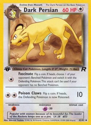 Image of Dark Persian (42/82) [Team Rocket 1st Edition]