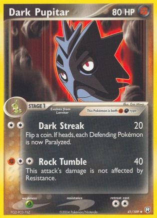Image of Dark Pupitar (41/109) (Stamped) [EX: Team Rocket Returns]