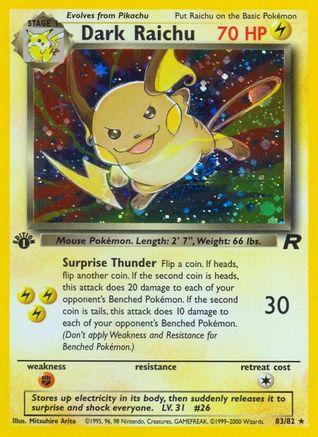 Image of Dark Raichu (83/82) [Team Rocket 1st Edition]