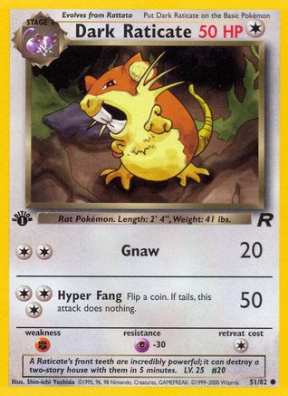 Image of Dark Raticate (51/82) [Team Rocket 1st Edition]