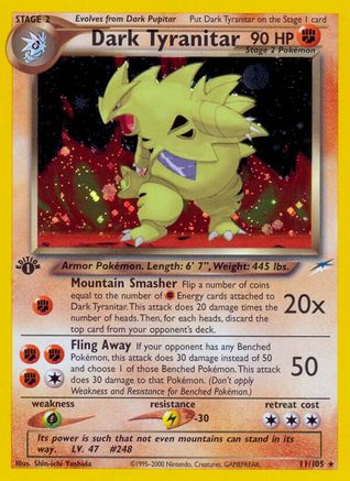 Image of Dark Tyranitar (11/105) [Neo Destiny 1st Edition]