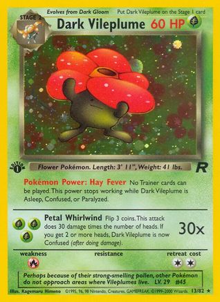 Image of Dark Vileplume (13/82) [Team Rocket 1st Edition]