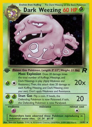 Image of Dark Weezing (14/82) [Team Rocket 1st Edition]