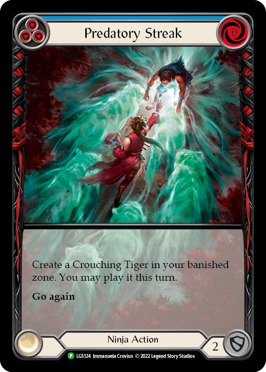Image of Predatory Streak (Blue) [LGS124] (Promo)  Rainbow Foil