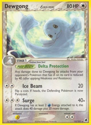 Image of Dewgong (15/101) (Delta Species) [EX: Dragon Frontiers]