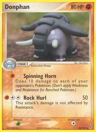 Image of Donphan (30/107) (Stamped) [EX: Deoxys]